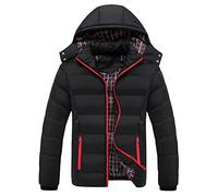 Giubbotto Jacket Giacca Uomo Addensare Fodera Caldo Tinta Unita Giacca Con Zip Invernale Casual Giubbotto Caldo Ripiegabile Comodo Piumino Impermeabile Trapuntato Antivento Cappotto Con Cappuccio