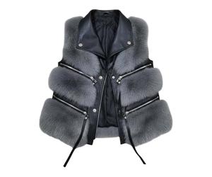 Giubbotto Jeans Pelliccia Donna Primaverile Impermeabile Trapuntato Smanicata Sfiancato Incrociato Over Modelli Trecce Misto Sconto Grigi Alto Ciniglia Floreale Sciallato Quilted Tecnici Modello