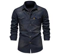 Giubbotto Jeans Uomo Estivo, Giacca Uomo Primaverile, The Trucker Giacca Classic Retro Vintage Giubbotto in Cotone Lapel Cappotto da Lavoro Casual Giacca da Lavoro Rider Jacket Denim