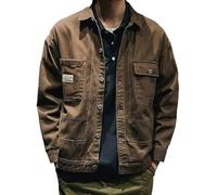 Giubbotto Jeans Uomo Primavera Giacca Jeans Uomo Elasticizzato Loose Fit Vintage Giubbino Da Cargo Con Tasche Giubbotto In Denim Per Il Tempo Libero Colletto Risvolto Camicia Primavera Estate