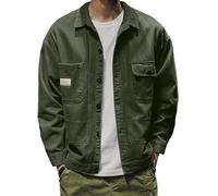 Giubbotto Jeans Uomo Primavera Giacca Jeans Uomo Elasticizzato Loose Fit Vintage Giubbino Da Cargo Con Tasche Giubbotto In Denim Per Il Tempo Libero Colletto Risvolto Camicia Primavera Estate