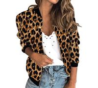 Giubbotto Leggero Donna- Giacca Donna Primavera- con Stampa Baseball Primaverile Elegante Giubbotto Slim Fit Giubbino Primavera Giubbino Estiva Giacca per Il Tempo Libero Giacchetto