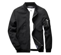 Giubbotto Leggero Uomo Elegante,Giacca Militare Giacca Sport Tinta Unita Casual vestibilità Ottimale Bomber Normale Moto Sportivo Arrampicata Abbigliamento da Trekking