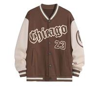Giubbotto Mezza Stagione Uomo, Giacca da baseball da uomo giovane e bella da strada alla moda primaverile e autunnale. Giacca casual ampia da uomo
