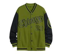 Giubbotto Mezza Stagione Uomo, Giacca da baseball da uomo giovane e bella da strada alla moda primaverile e autunnale. Giacca casual ampia da uomo