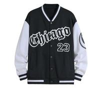 Giubbotto Mezza Stagione Uomo, Giacca da baseball da uomo giovane e bella da strada alla moda primaverile e autunnale. Giacca casual ampia da uomo