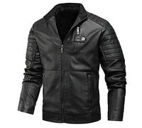 Giubbotto Pelle Moto Uomo, Giubbotto Da Uomo In Pelle Resistente E Calda Con Cerniera Giubbotto In Vera Pelle Bovina Soffice E Resistente Giacca Da Uomo Casual Per La Vita Quotidiana E Lo Sport