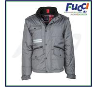 GIUBBOTTO SMANICATO UOMO INVERNALE DA LAVORO CON CAPPUCCIO TASCHE IMPERMEABILE