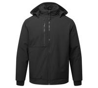 Giubbotto tempo libero lavoro softshell imbottito idrorepellente con cappuccio