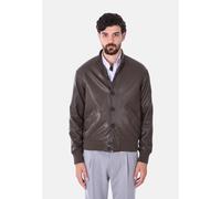 Giubbotto Uomo Eco Pelle Invernale Bomber Collo Alto Chiodo con Bottoni Slim Fit