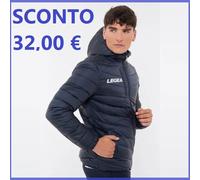 Giubbotto uomo invernale piumino sportivo da calcio calcetto con cappuccio zip