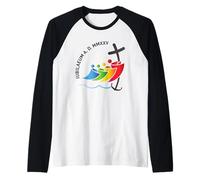 Giubileo 2025 Pellegrino Souvenir Roma - Regalo di Fede cattolica Maglia con Maniche Raglan