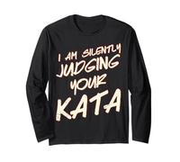 Giudicare silenziosamente Il Tuo Kata Karate Arti Marziali Taekwondo Maglia a Manica