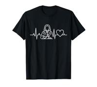 Giudice Battito Cardiaco ECG Pulse Line Justice Graphic Maglietta