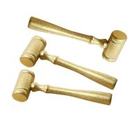 Giudice del martello dell'asta da 3 pezzi | Martello del giudice rotondo del partito del martelletto di legno for l'avvocato for il giudice della corte dell'asta