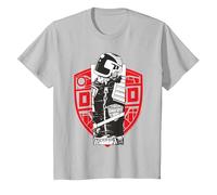 Giudice Dredd Law Enforcer 2000 AD Bambini Maglietta, Bambini, Argento, 4 Anni