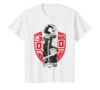 Giudice Dredd Law Enforcer 2000 AD Bambini Maglietta, Bambini, Bianco, 6 Anni