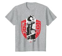 Giudice Dredd Law Enforcer 2000 AD Bambini Maglietta, Bambini, Grigio Melange, 4 Anni