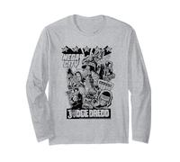 Giudice Dredd Pensa di Nuovo Punk! 2000 d.C. Comic Montage Maglia a Manica