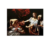 Giuditta che decapita Oloferne Di Caravaggio Quadri-Dipinti Famosi Riproduzioni Artistiche Stampate Su Tela Opere D'arte-Immagini a Parete Per Decorazioni Per La Casa 60x85cm(24x33in)Senza cornice