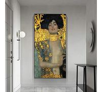 Giuditta e la Testa di Oloferne di Gustav Klimt Riproduzioni Famose Quadri In Oro Con Cornice Dipinti Artistici Poster Da Parete 30x60cm (12x24in) Con Cornice