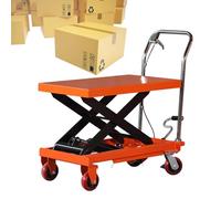 Giuggiolared Carrello Sollevatore con Piattaforma a Pantografo| Altezza di Sollevamento 126cm/110cm, Portata 150 kg, Dimensione tavola 700x450mm, Transpallet a Forbice per Officina/Magazzino Manual