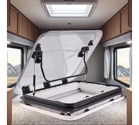 Giuggiolared Oblò per Tetto apribile per Camper, oblò apribile manualmente da 50/70/80 x 50 cm con Luce LED, lucernario in Lega di Alluminio per roulotte, Camper, Food Truck,800 * 500mm