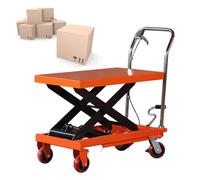 Giuggiolared Piattaforma elevatrice a pantografo Semplice Manuale Carrello con Piano di Sollevamento Fisso elevatore a Forbice 700x450mm, sollevatore150 kg, per Montaggio Macchinari/Logistica Manual