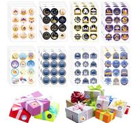 Giugio Confezione da 384 adesivi Eid Mubarak, festa musulmana Eid, decorazione islamica, adesivi con sigillo autoadesivo Ramadan, etichetta autoadesiva per confezioni regalo, scatola per torte, biglie