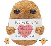 Giugio Pocket Hug Mini Statuette di Patata positiva, Divertente Bambola di Patate, Peluche di Patate, con Scheda energetica positiva, Tiny Potato, Regalo di