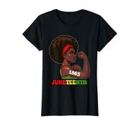 Giugno 1865 Afro Donna Storia Nera Afro Americano Maglietta