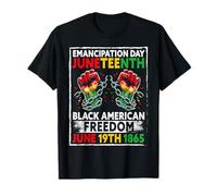 Giugno 1865 Freedom Day African American Black Pride Maglietta