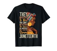 Giugno 1865 Freedom Day African American Black Pride Maglietta