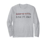 Giugno della libertà Giorno 19 Giugno 1865 Non 4 LUGLIO 1776 Meme Maglia a Manica