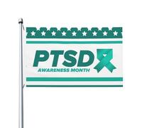 Giugno è il mese della consapevolezza del disturbo da stress post-traumatico. Bandiera da esterno, 3 x 5 piedi, decorazione per feste, arazzo da parete.