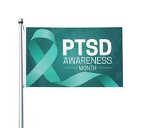 Giugno è il mese della consapevolezza del disturbo da stress post-traumatico. Bandiera da esterno, 3 x 5 piedi, decorazione per feste, arazzo da parete.