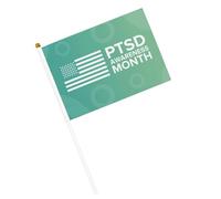 Giugno è il mese della consapevolezza del disturbo da stress post-traumatico. Bandiere piccole, bandiere portatili con asta per decorazioni per feste.