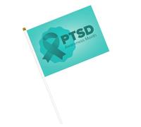 Giugno è il mese della consapevolezza del disturbo da stress post-traumatico. Bandiere piccole, bandiere portatili con asta per decorazioni per feste.