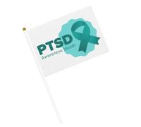 Giugno è il mese della consapevolezza del disturbo da stress post-traumatico. Bandiere piccole, bandiere portatili con asta per decorazioni per feste.