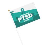 Giugno è il mese della consapevolezza del disturbo da stress post-traumatico. Bandiere piccole, bandiere portatili con asta per decorazioni per feste.