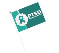 Giugno è il mese della consapevolezza del disturbo da stress post-traumatico. Bandiere piccole, bandiere portatili con asta per decorazioni per feste.
