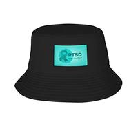 Giugno è Il Mese della consapevolezza del Disturbo da Stress Post-traumatico Cappello da Pescatore Unisex per Uomo Donna Cappello da Pesca alla Moda Cappello da Pescatore Carino Nero