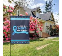 Giugno è il mese della consapevolezza maschile, bandiera da giardino 12x18, cartello da giardino per il mese nazionale della consapevolezza mentale, bandiera da casa, senza supporto, bifacciale