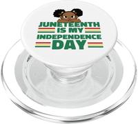 GIUGNO È IL MIO GIORNO DELL'INDIPENDENZA African American Girl Meme PopSockets PopGrip per MagSafe