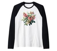 Giugno Nascita Fiore Caprifoglio Botanico Bloom Maglia con Maniche Raglan