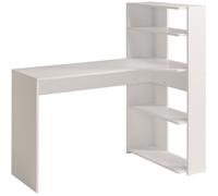 GIUGNO Scrivania moderna ad angolo con decoro bianco - L 122 cm