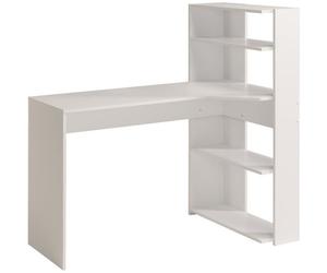 GIUGNO Scrivania moderna ad angolo con decoro bianco - L 122 cm