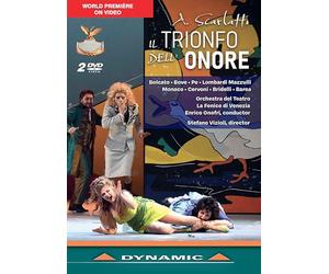 Giulia Bolcato; Rosa Bove; Raffaele Pe; Francesca Lombardi Mazzulli; Dave Monaco; Luca Cervoni; Giuseppina Bridelli; Tommaso Barea; Cristiano Gaudio; Alberto Gaspardo; Giacomo Cardelli; Orchestra del Teatro La Fenice di Venezia; Enrico Onofri - Alessandro Scarlatti: Il trionfo dell'onore