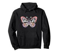 Giulia Butterfly - Personalizzato Carino Nome Word Art Felpa con Cappuccio
