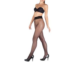 Giulia Collant con Vita in Pizzo 20, 40, 100 Den Donna Pizzo, 20 Den Schwarz, S
